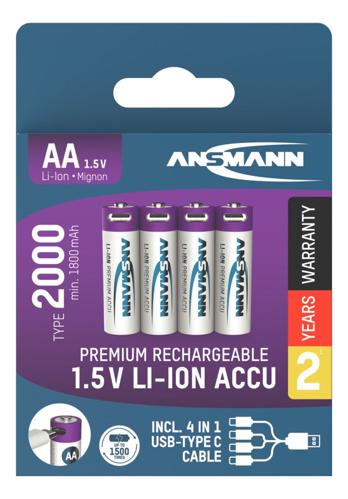 Ansmann AA 2000 Lithium-ion Rechargeable Battery