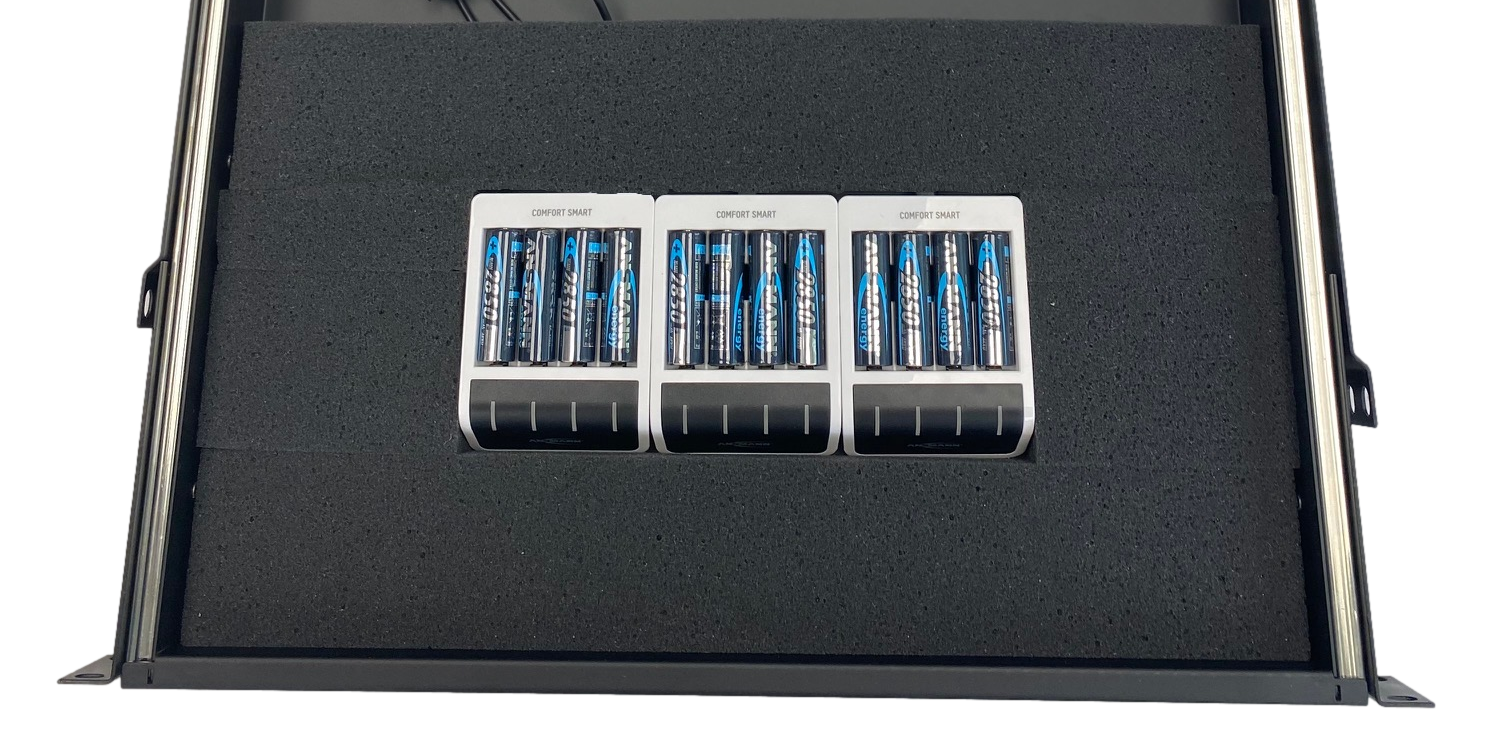 Custom Rackmount Charger For 12 to 44 AA Batteries