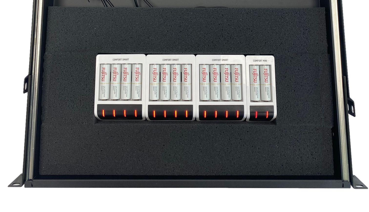 Custom Rackmount Charger For 12 to 44 AA Batteries