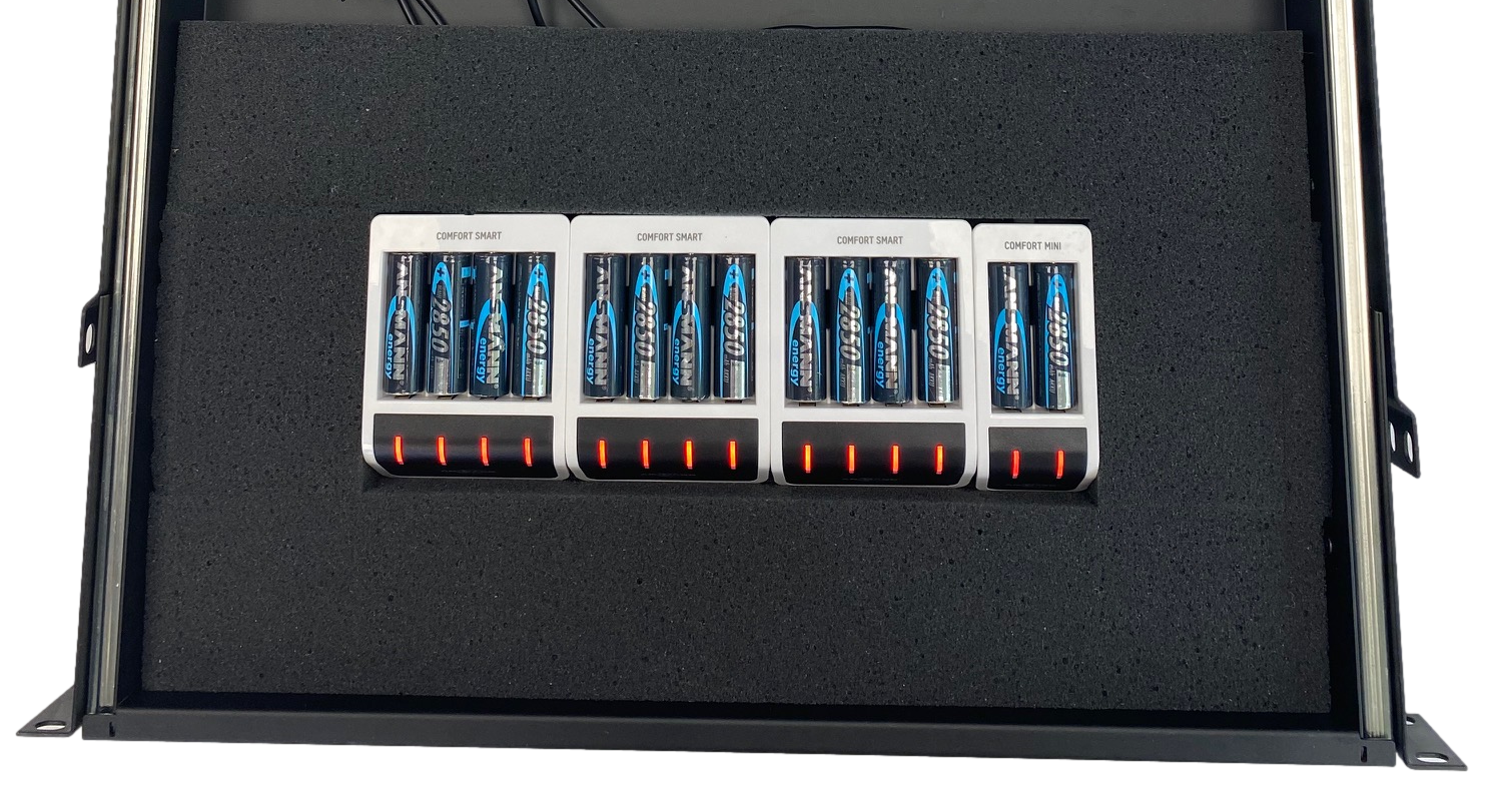 Custom Rackmount Charger For 12 to 44 AA Batteries