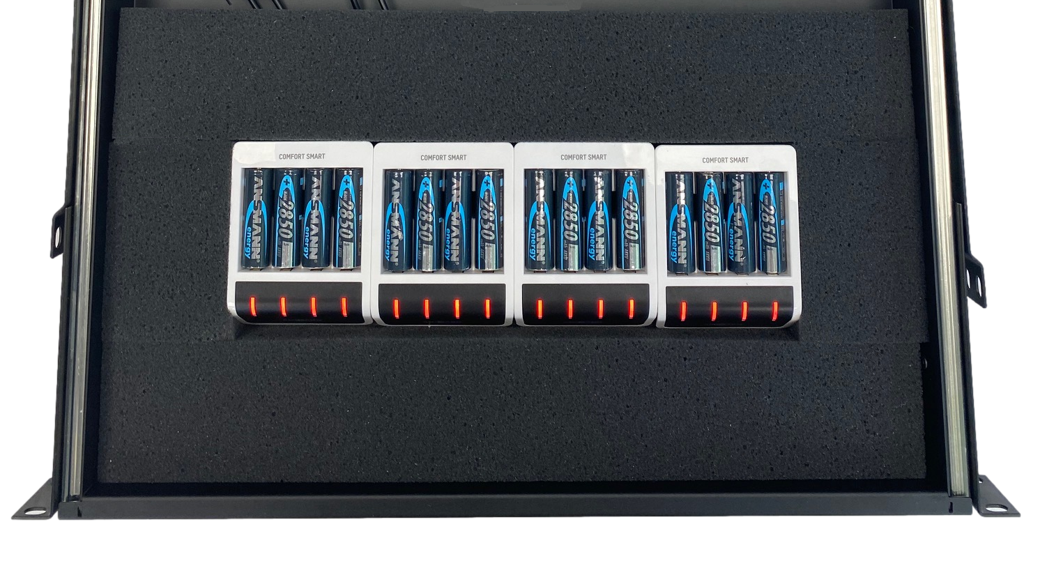 Custom Rackmount Charger For 12 to 44 AA Batteries