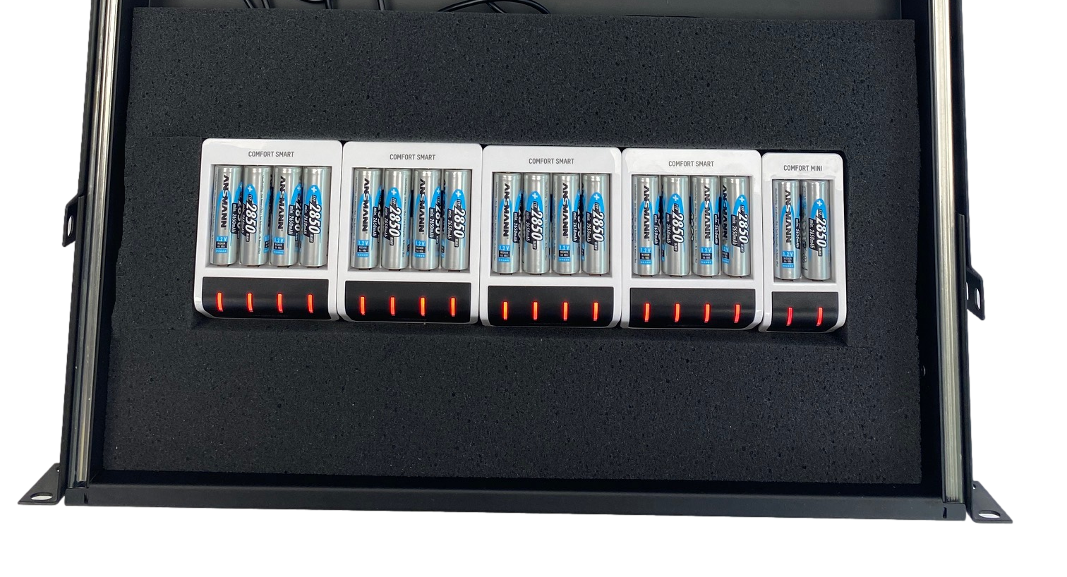 Custom Rackmount Charger For 12 to 44 AA Batteries