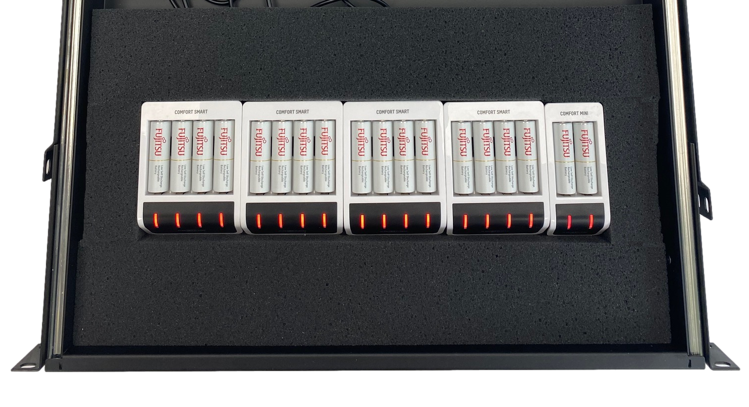 Custom Rackmount Charger For 12 to 44 AA Batteries