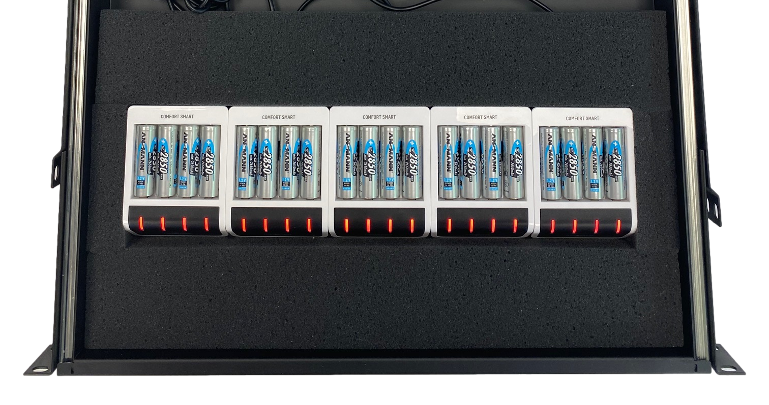 Custom Rackmount Charger For 12 to 44 AA Batteries