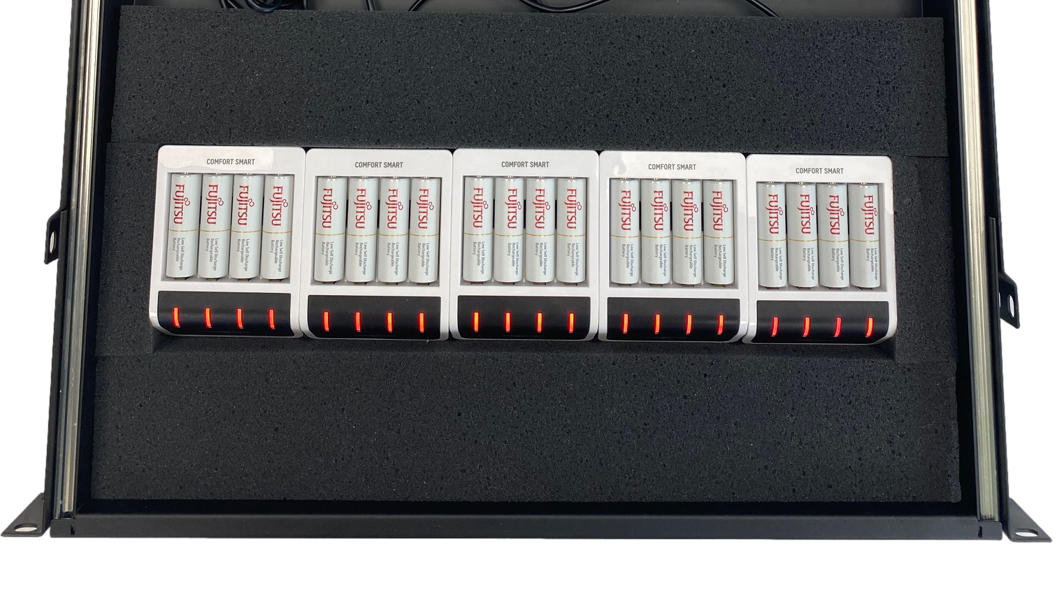 Custom Rackmount Charger For 12 to 44 AA Batteries