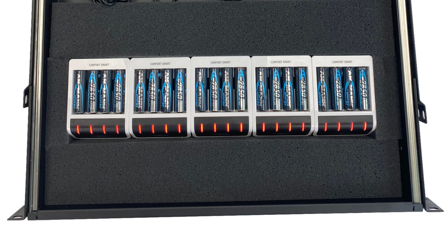 Custom Rackmount Charger For 12 to 44 AA Batteries