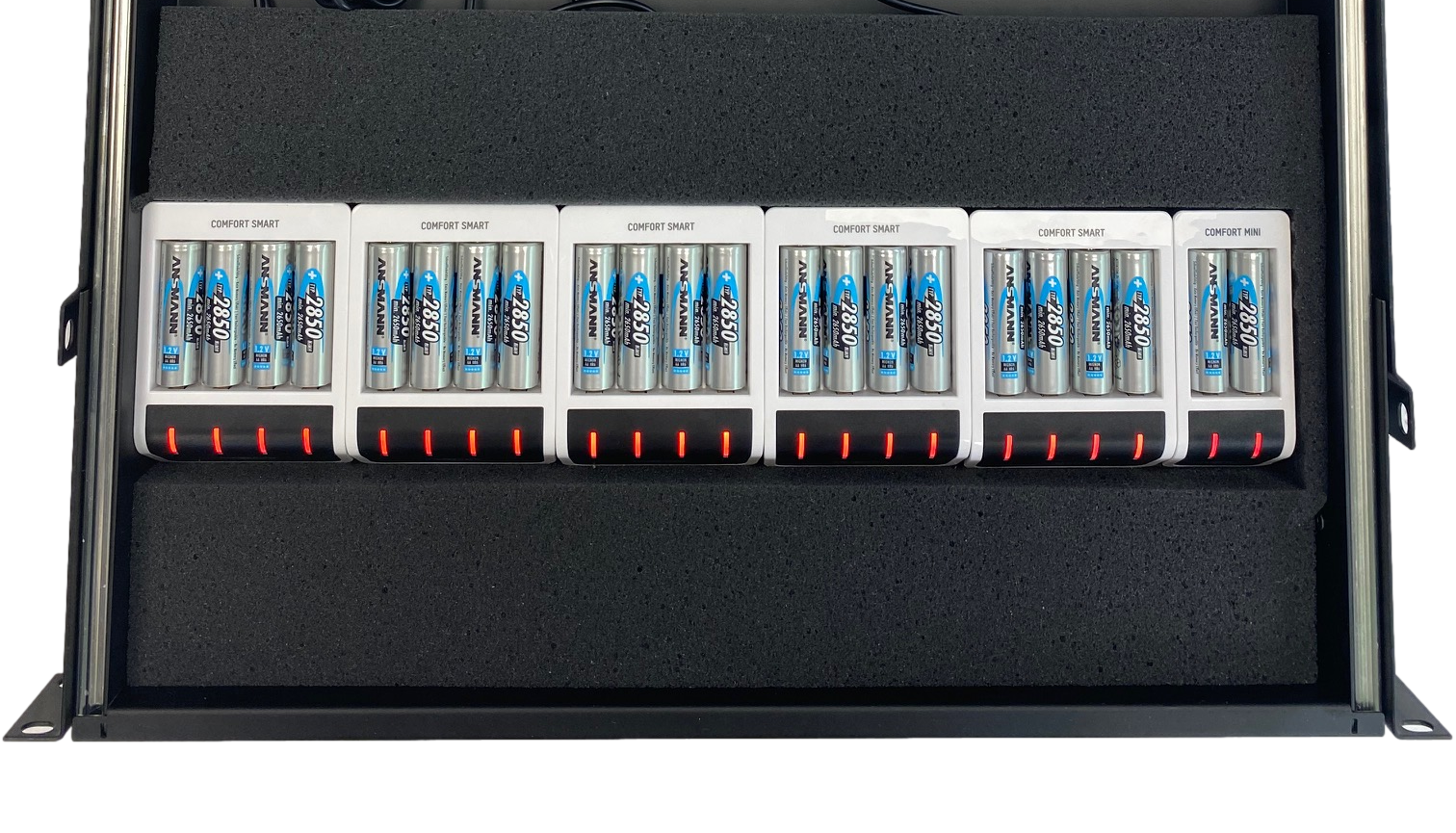 Custom Rackmount Charger For 12 to 44 AA Batteries