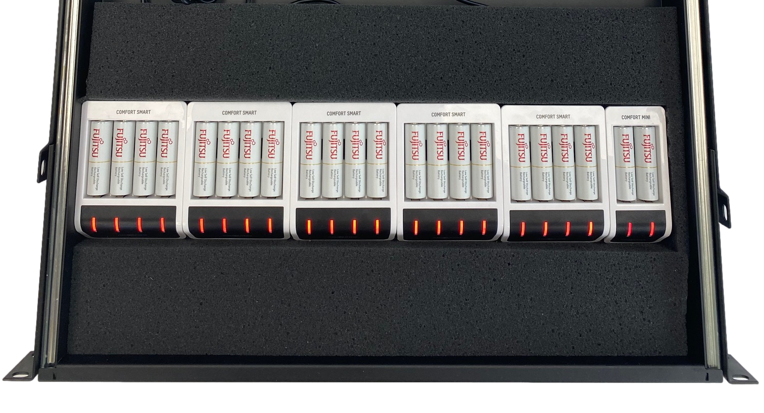 Custom Rackmount Charger For 12 to 44 AA Batteries