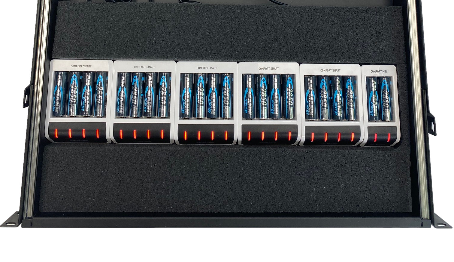 Custom Rackmount Charger For 12 to 44 AA Batteries