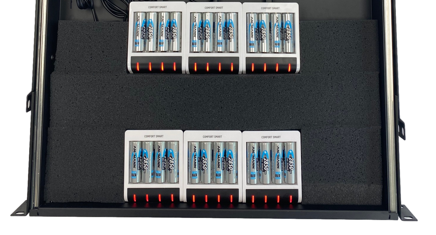 Custom Rackmount Charger For 12 to 44 AA Batteries