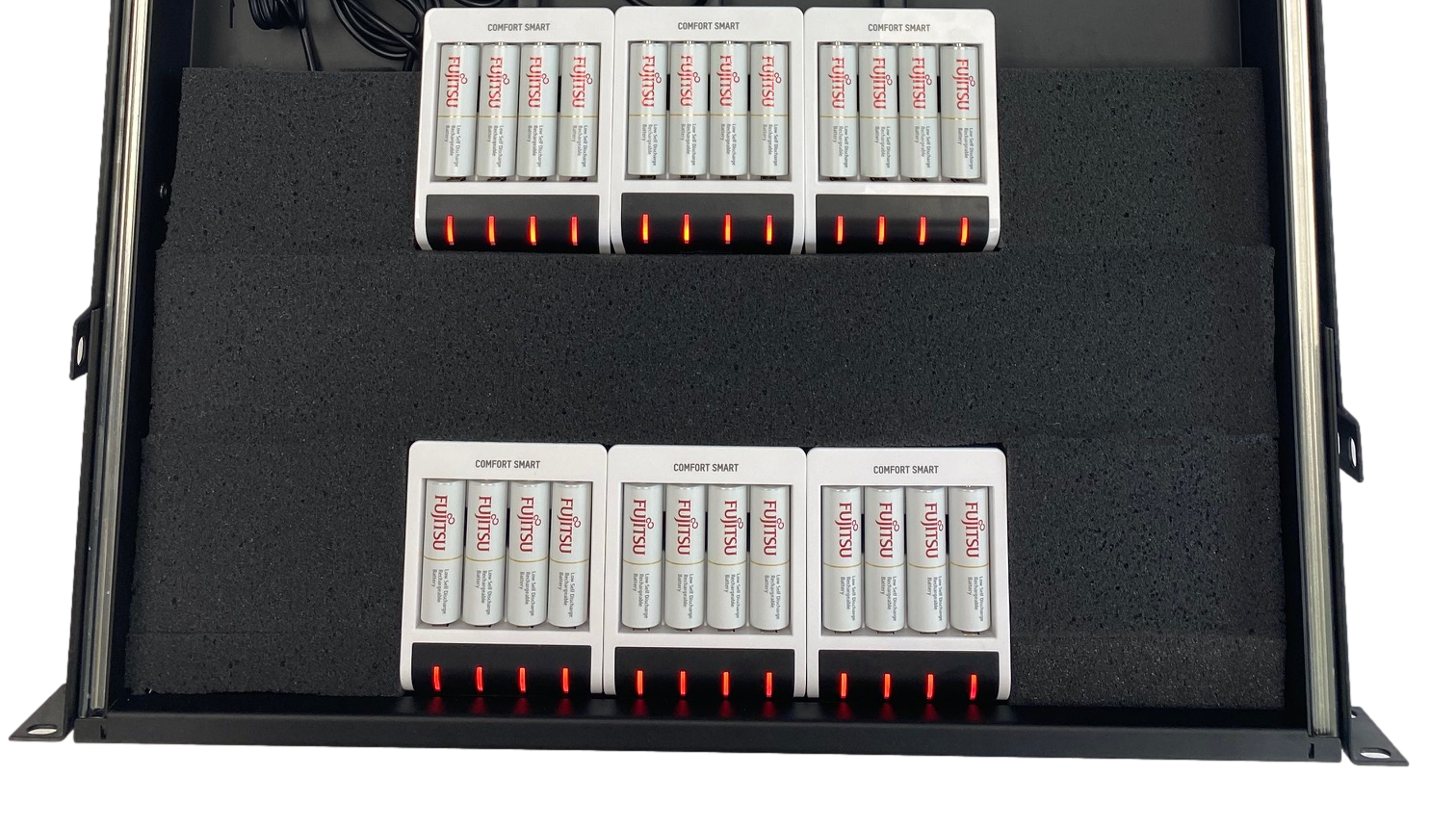 Custom Rackmount Charger For 12 to 44 AA Batteries