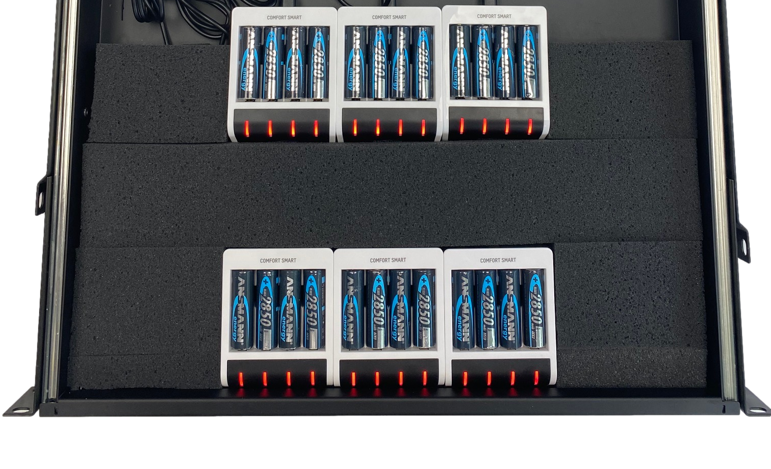 Custom Rackmount Charger For 12 to 44 AA Batteries