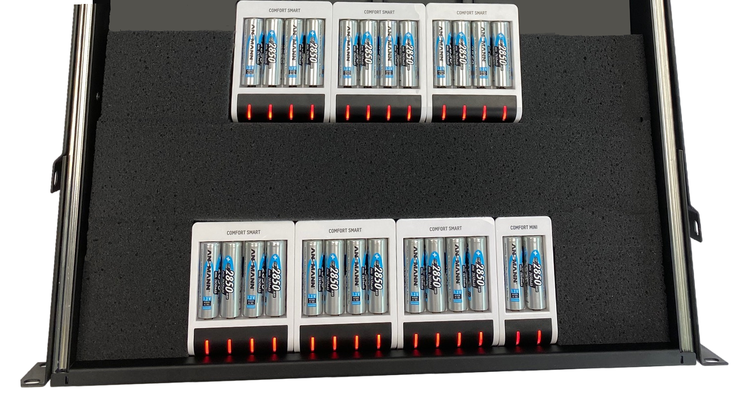 Custom Rackmount Charger For 12 to 44 AA Batteries