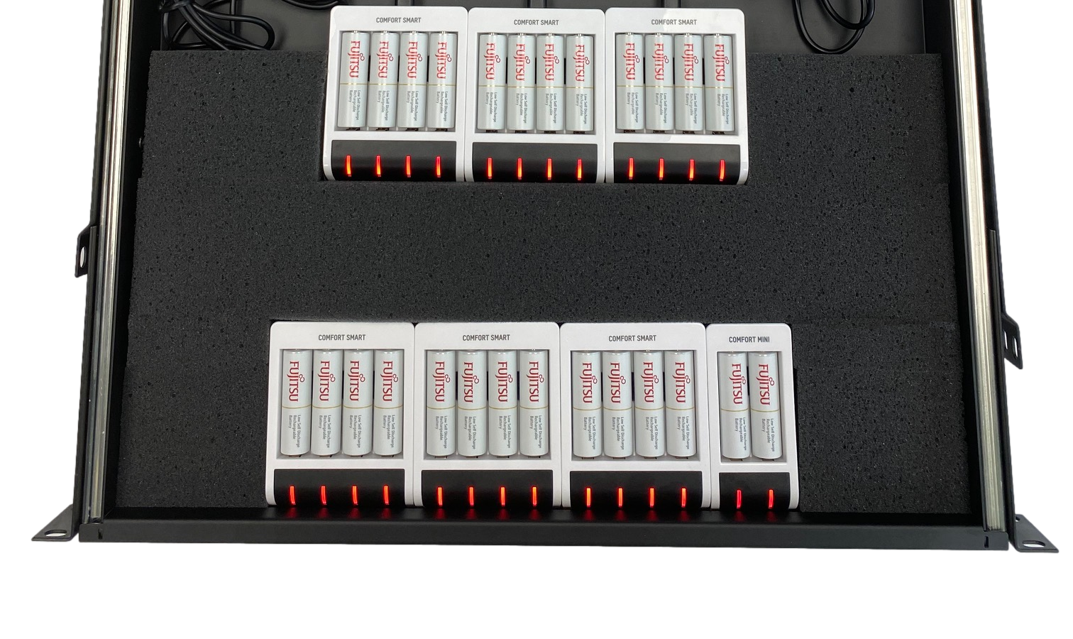 Custom Rackmount Charger For 12 to 44 AA Batteries