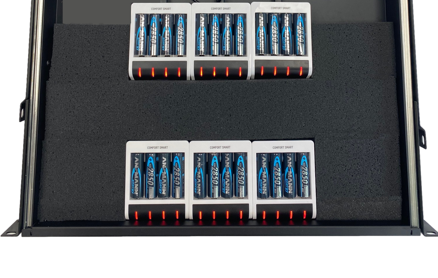 Custom Rackmount Charger For 12 to 44 AA Batteries