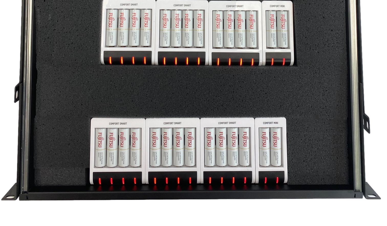 Custom Rackmount Charger For 12 to 44 AA Batteries