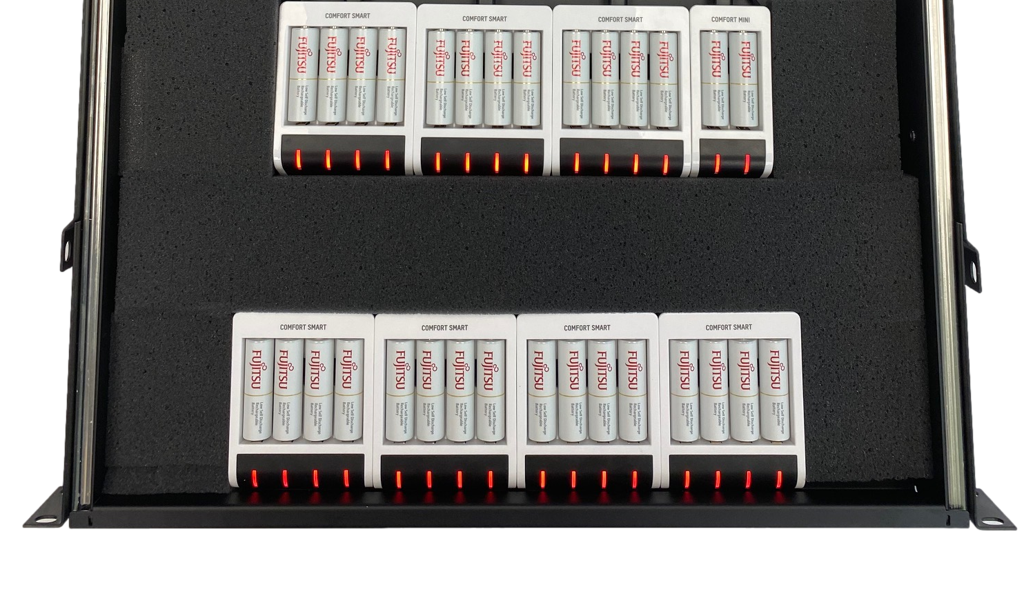 Custom Rackmount Charger For 12 to 44 AA Batteries