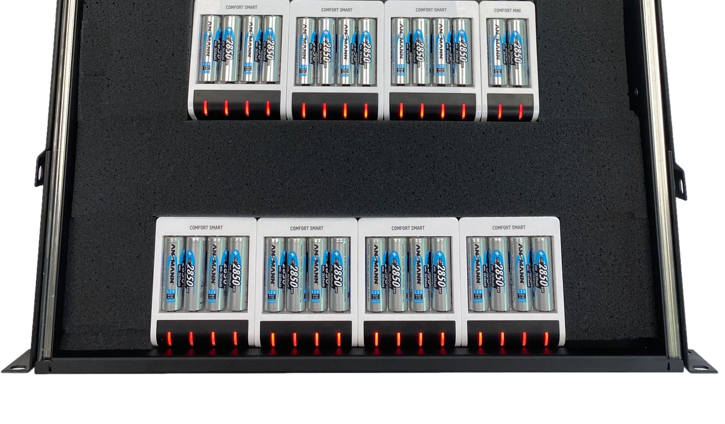 Custom Rackmount Charger For 12 to 44 AA Batteries