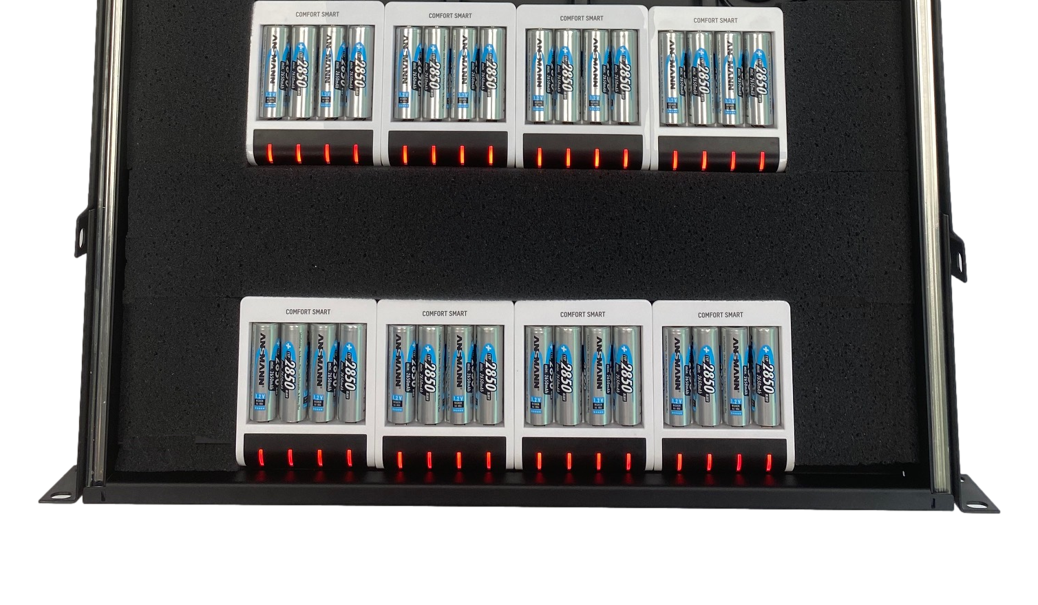 Custom Rackmount Charger For 12 to 44 AA Batteries