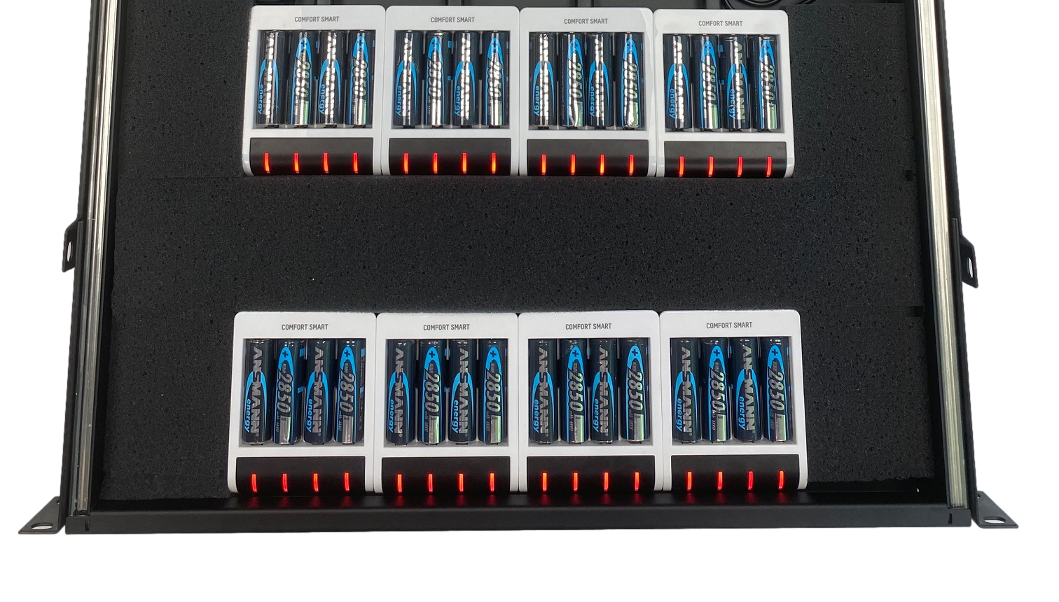 Custom Rackmount Charger For 12 to 44 AA Batteries
