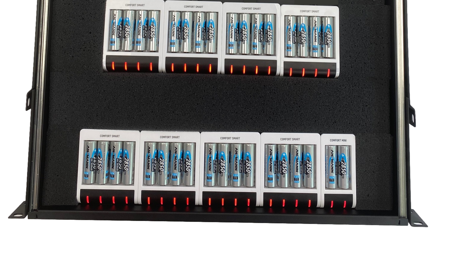 Custom Rackmount Charger For 12 to 44 AA Batteries