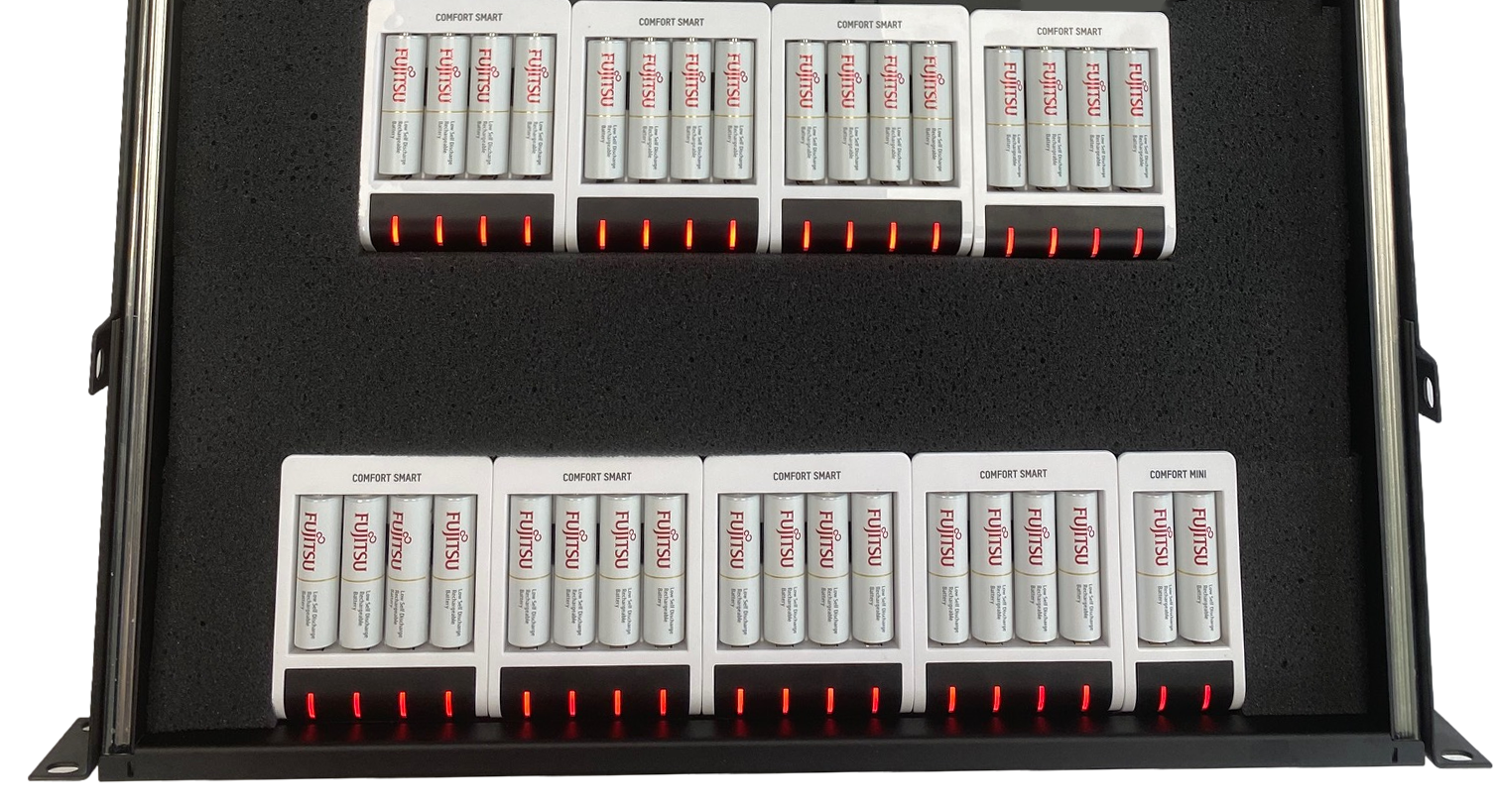Custom Rackmount Charger For 12 to 44 AA Batteries