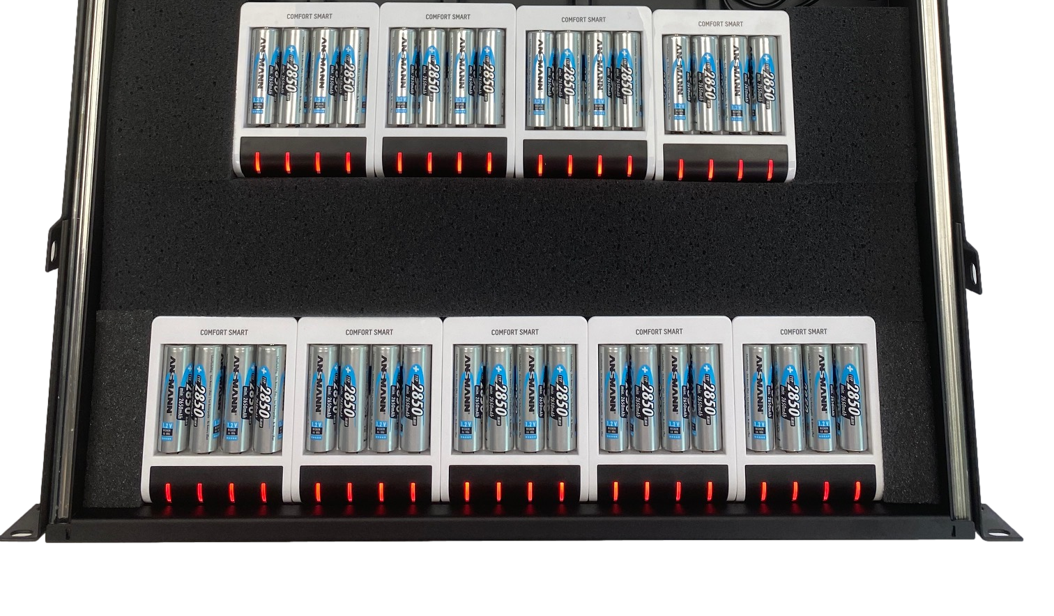 Custom Rackmount Charger For 12 to 44 AA Batteries