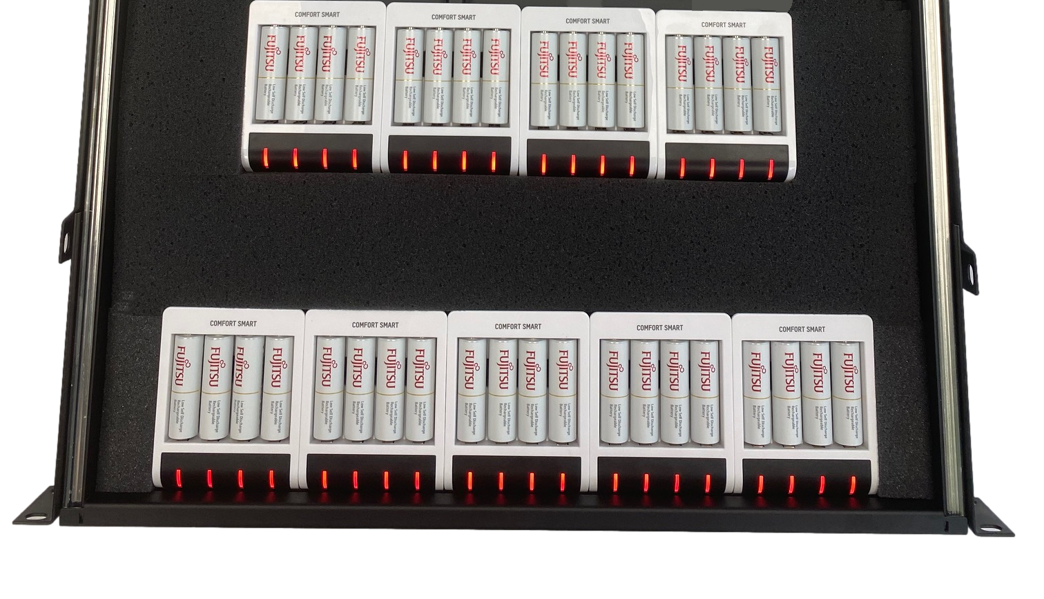 Custom Rackmount Charger For 12 to 44 AA Batteries