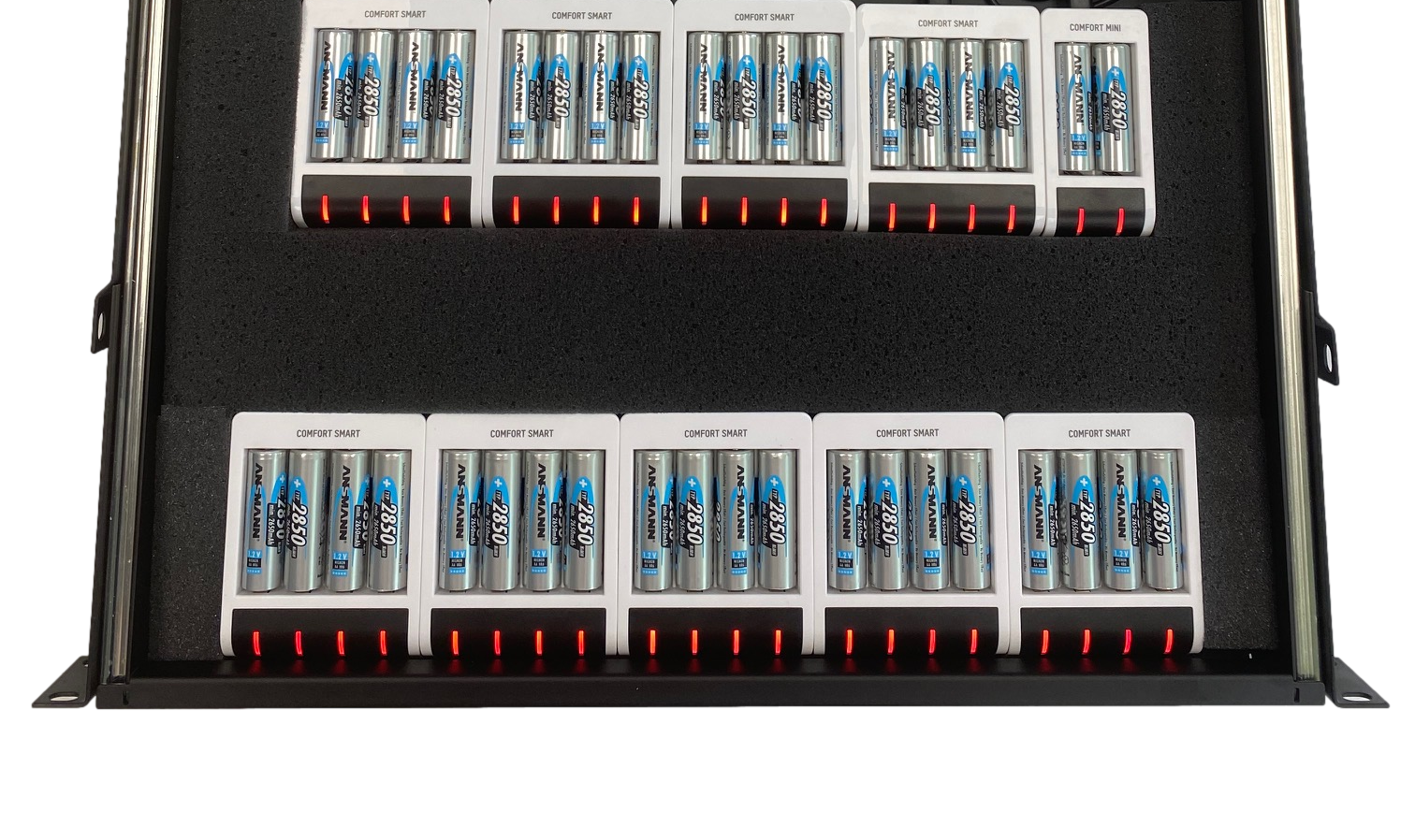 Custom Rackmount Charger For 12 to 44 AA Batteries