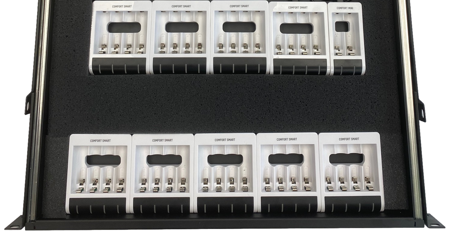 Custom Rackmount Charger For 12 to 44 AA Batteries