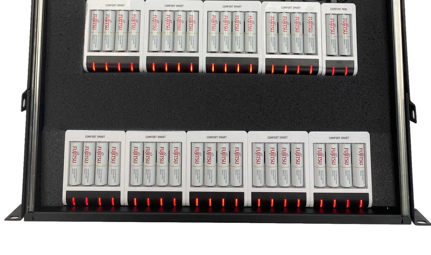 Custom Rackmount Charger For 12 to 44 AA Batteries
