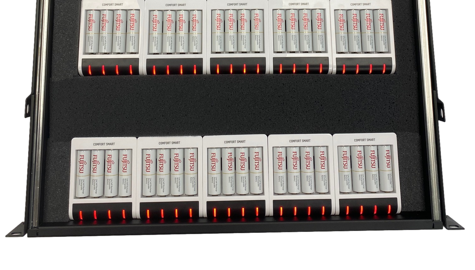 Custom Rackmount Charger For 12 to 44 AA Batteries