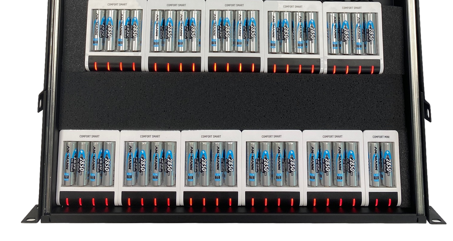 Custom Rackmount Charger For 12 to 44 AA Batteries