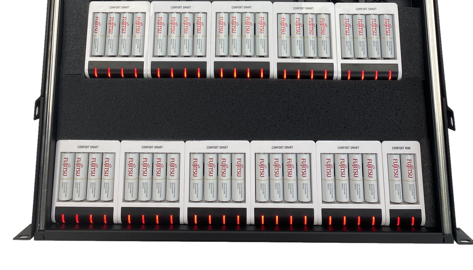 Custom Rackmount Charger For 12 to 44 AA Batteries
