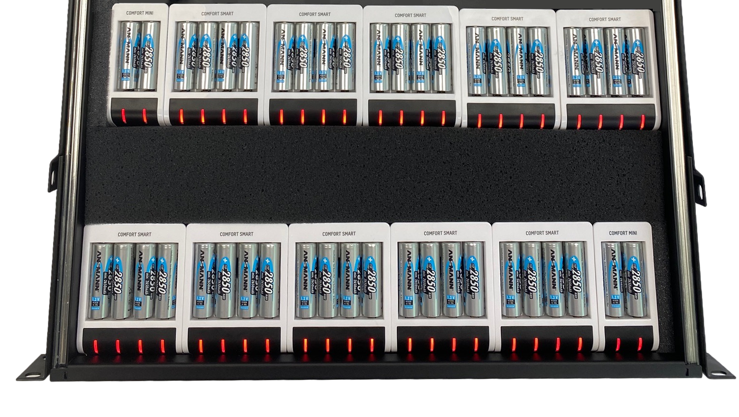 Custom Rackmount Charger For 12 to 44 AA Batteries