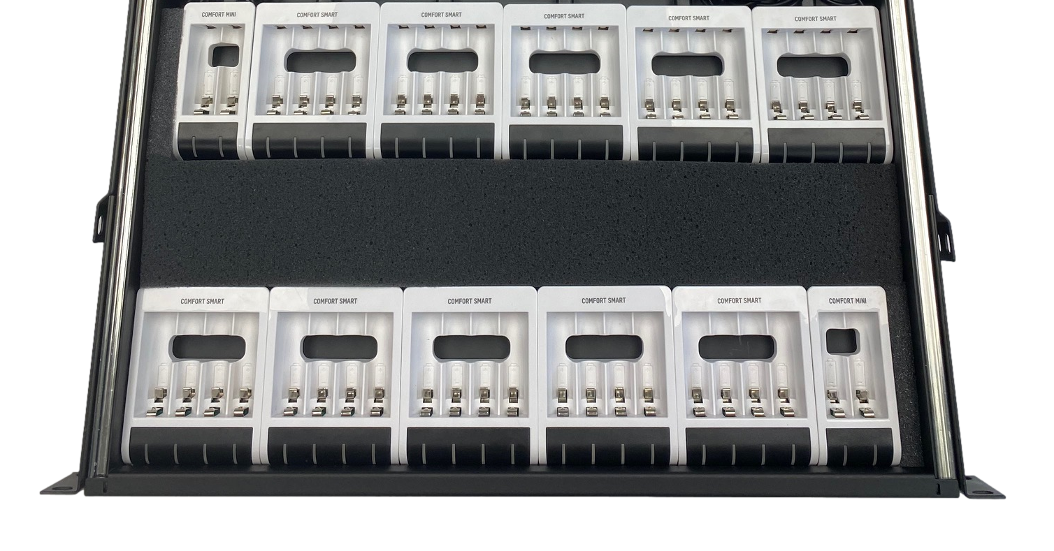 Custom Rackmount Charger For 12 to 44 AA Batteries