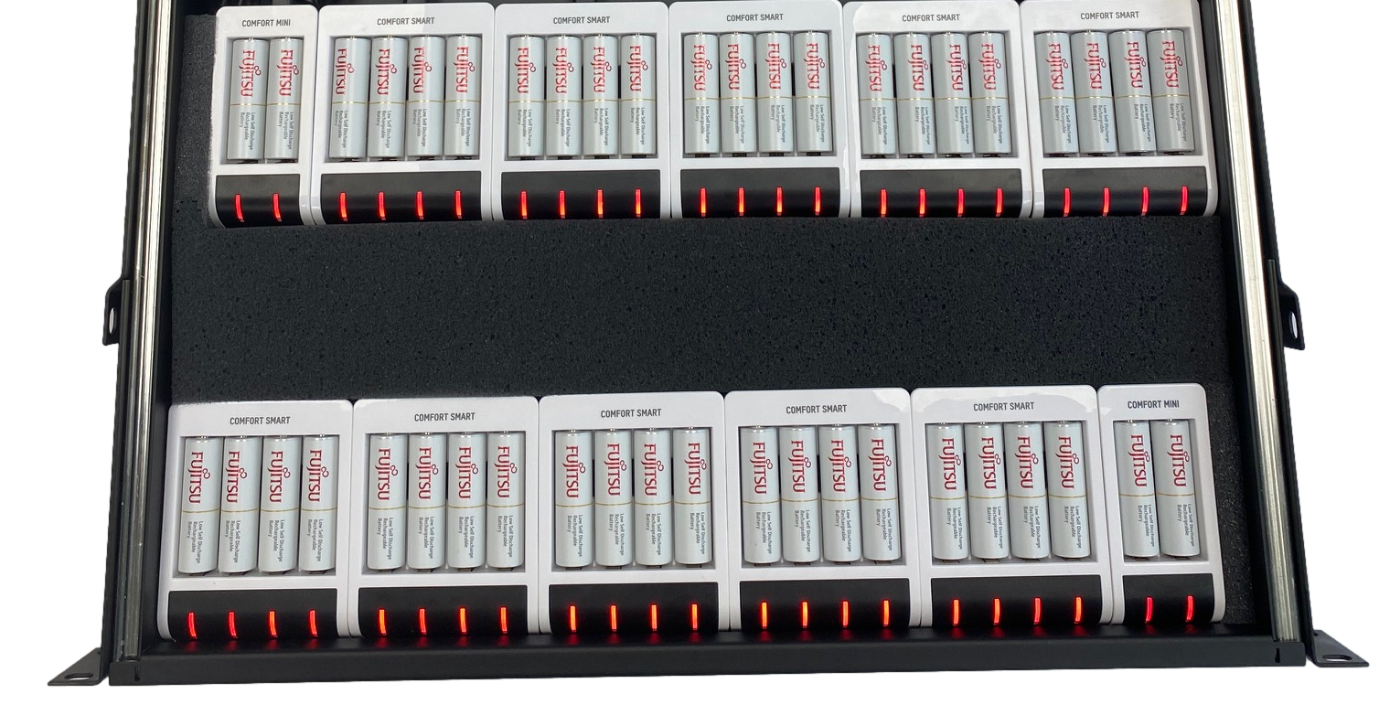 Custom Rackmount Charger For 12 to 44 AA Batteries