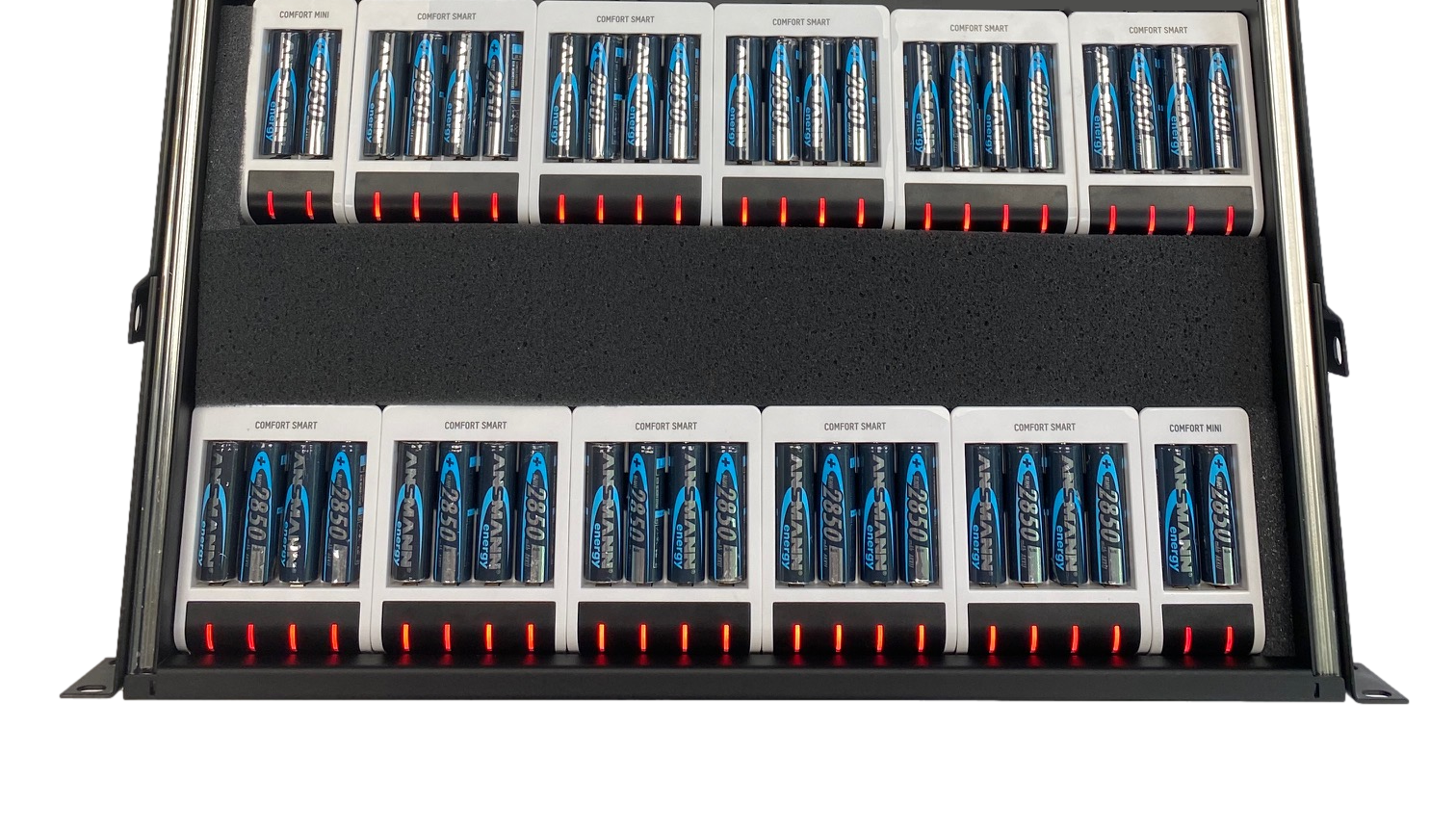 Custom Rackmount Charger For 12 to 44 AA Batteries