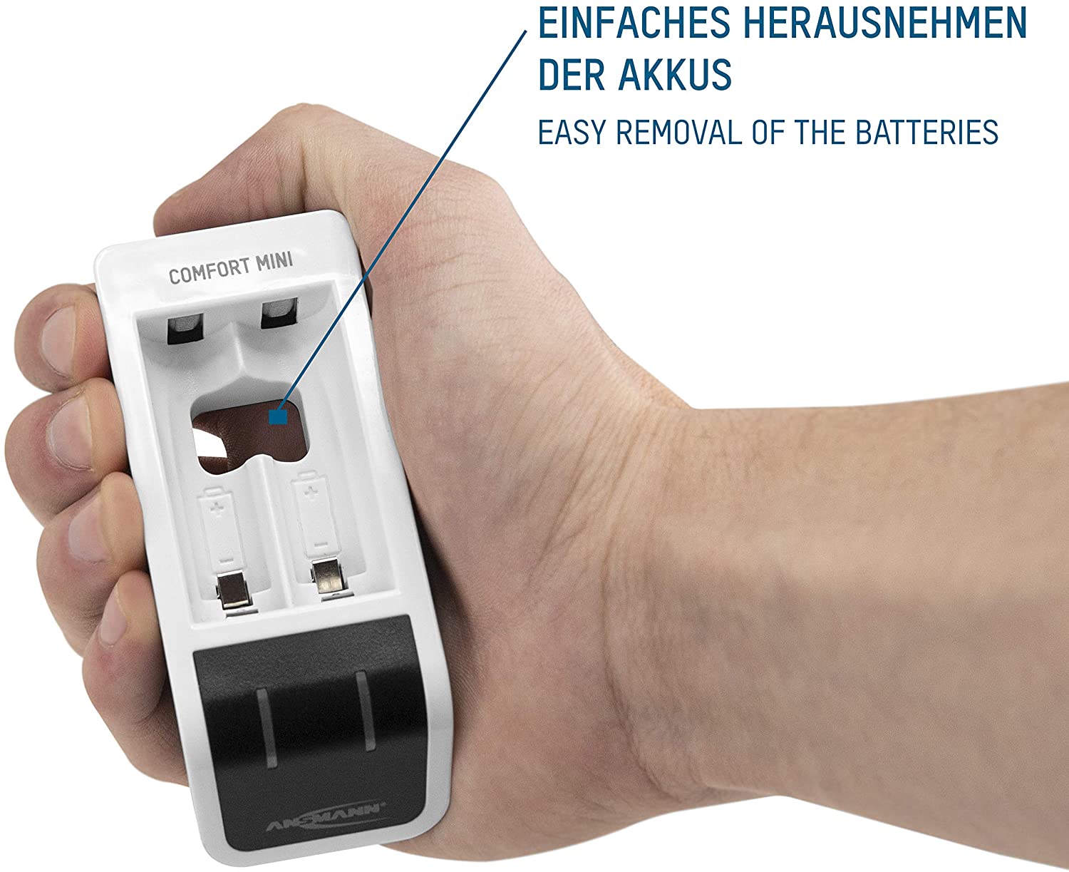 Ansmann Battery Charger – Automatic Battery Charger with Perfect 7 Charging Technology & Repair Mode Comfort Mini