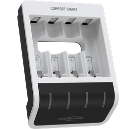 ANSMANN Comfort Smart Battery Charger for 4X NiMH AA/AAA Batteries - with Perfect 7 Charging Technology & Repair Mode
