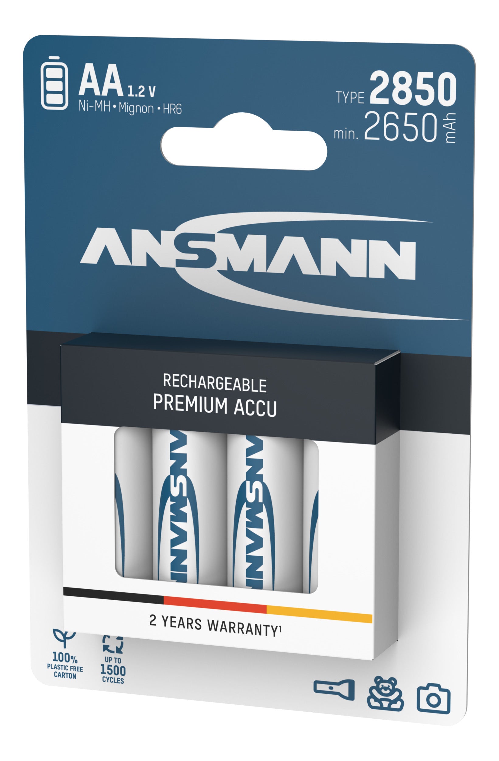 Ansmann Hybrid 2850 mah  AA NiMH Rechargeable Battery