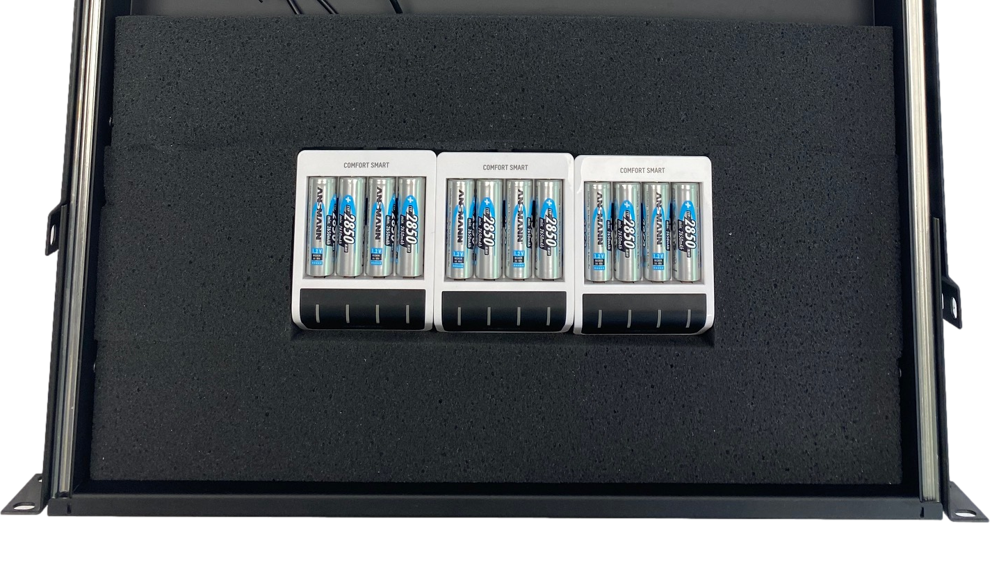 Custom Rackmount Charger For 12 to 44 AA Batteries