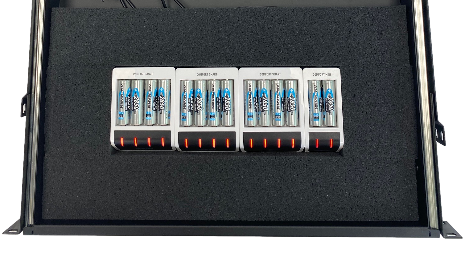 Custom Rackmount Charger For 12 to 44 AA Batteries