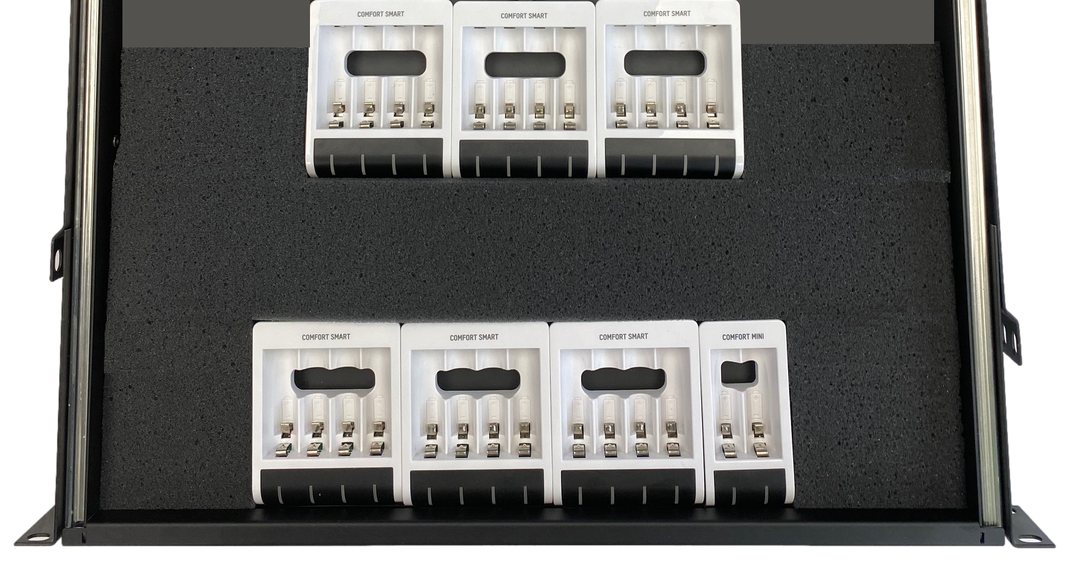 Custom Rackmount Charger For 12 to 44 AA Batteries