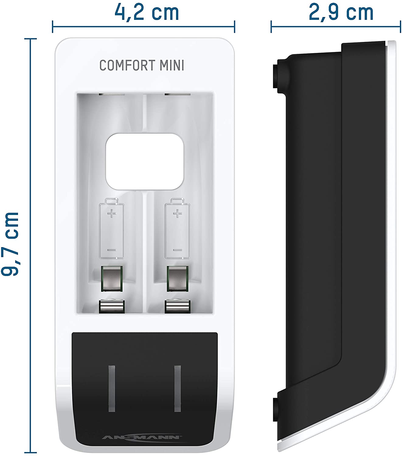 Ansmann Battery Charger – Automatic Battery Charger with Perfect 7 Charging Technology & Repair Mode Comfort Mini